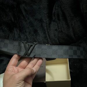 Louis Vuitton Monogram Black Belt
